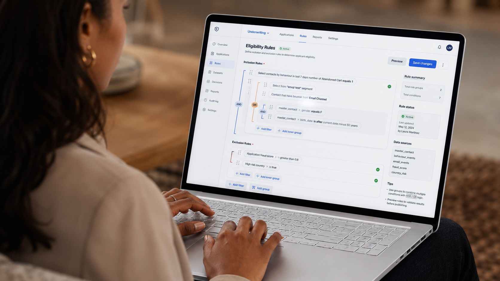 Transforming Complex Underwriting Rules into an Intuitive Decision-Making Experience